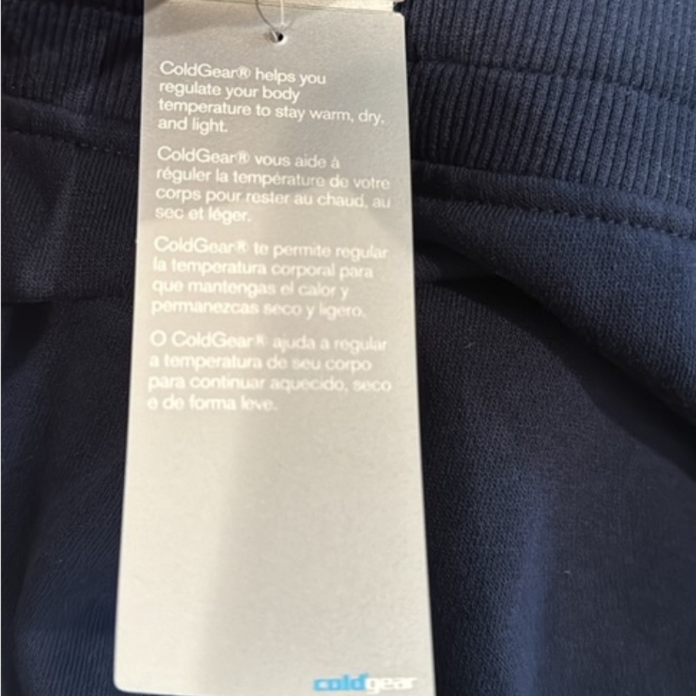 NWT🤩UNDER ARMOUR COLD GEAR NAVY PANTS WITH DRAWSTRING - Picture 5 of 6